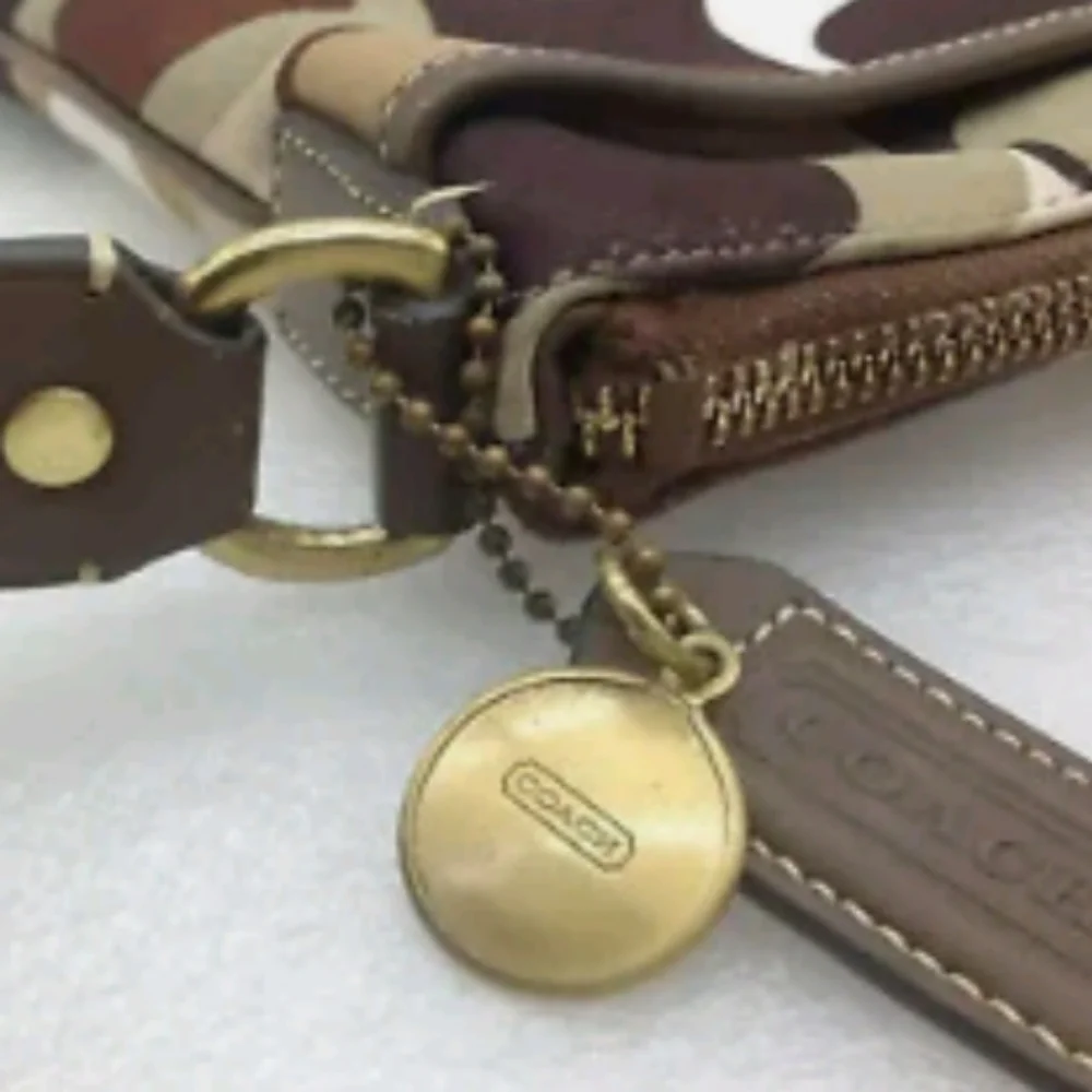 Coach 40659 Multicolor Scarf Print Tote Crossbody Bag Purse satin - Picture 8 of 9